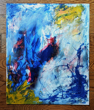 SOLD! Floating Acrylic Abstract on Canvas