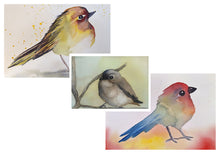 Cargar imagen en el visor de la galería, Bird Song Note Cards 3 Different Designs
