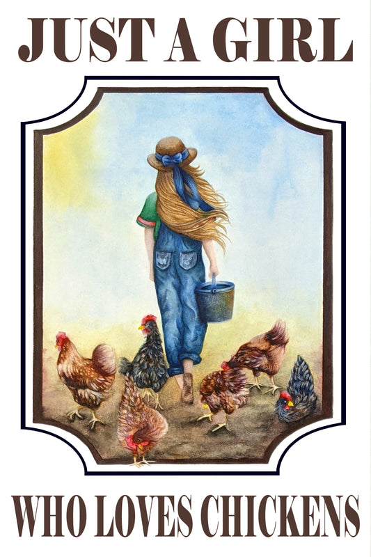 "Just a Girl" Original Watercolor Painting