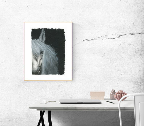 "White Horse Wild Heart" Fine Art Print
